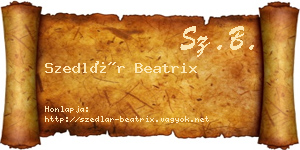 Szedlár Beatrix névjegykártya